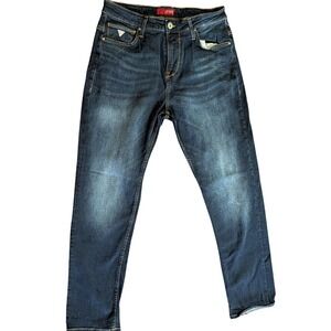 Guess Jeans Men's Dark Wash Athletic Tapered Fit Denim Jeans Size 32